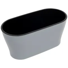 Горшок для цветов ЛЕЯ овальный двойной серый 4л М8591 (275738)