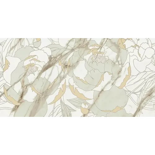 Плитка облицовочная 300*600*8,5 Тривия Декор 2 бежевый, глянец (TP3668H2)(в уп. 1,8 м2)