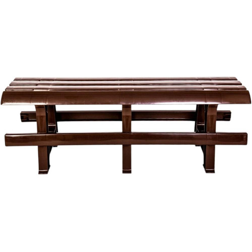 Скамейка СТАНДАРТ ПЛАСТИК 120*40*42см шоколад (217515)