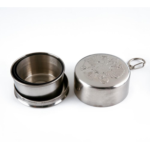 Стакан складной с карабином 