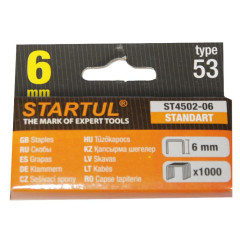 Скобы для степлера STARTUL тип 53, 6 мм (ST4502-06)