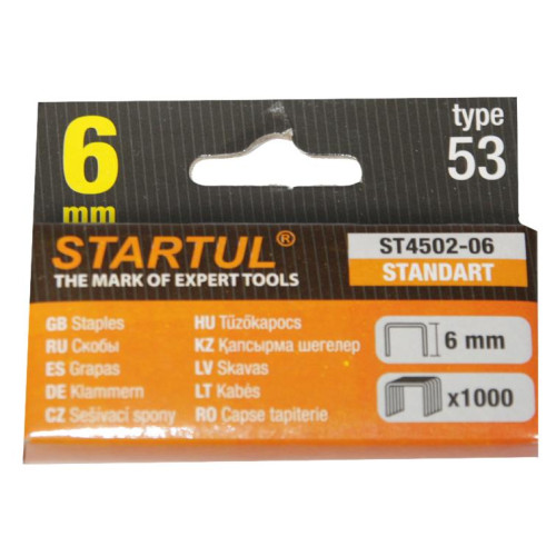 Скобы для степлера STARTUL тип 53, 6 мм (ST4502-06)