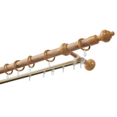 Карниз+шина d28 ясный дуб (пластик) 200см Ле-Гранд (5)