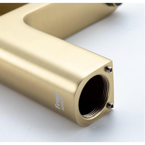 Смеситель для умывальника FRAP F1089-3, сатин золотой