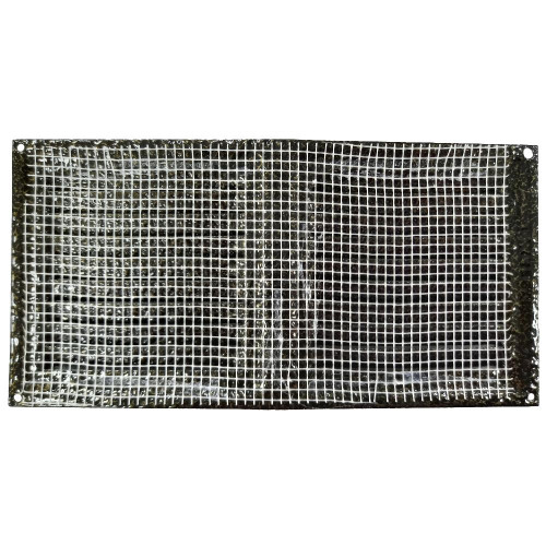 Решетка металлическая с сеткой 100*200ВР бронза