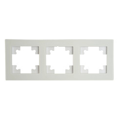 Рамка 3-пост Катрин стекло белый матовый GFR00-7003-01М