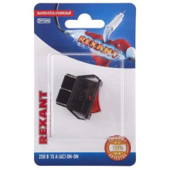 Выключатель-кнопка REXANT RWB-506 ON-OFF 15A (6с) красный подсв. (557392)