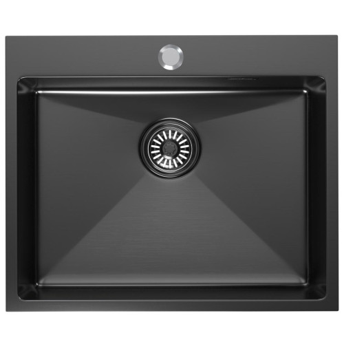 Мойка нерж. врезная MIXLINE PRO 60х50 тол. 3 мм,черный графит, с сифоном