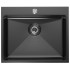 Мойка нерж. врезная MIXLINE PRO 60х50 тол. 3 мм,черный графит, с сифоном