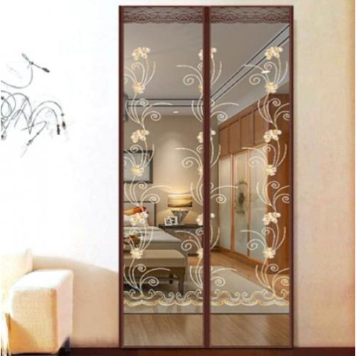 Штора антимоскитная для двери на магнитах DX image XH-02 BROWN 100х210см