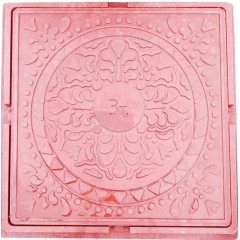 Люк ПП квадратный (тип-Л) 3т 66х66см красный