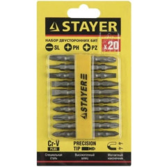 Набор бит STAYER двусторонние 10шт (2605-H10)