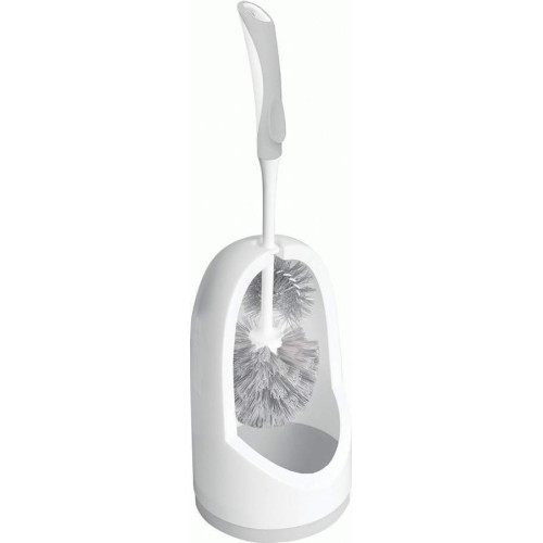 Ёрш для туалета напольный YORK, Бактерия стоп, белый 0640560 (817974)