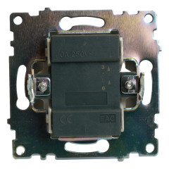 Выключатель 1-кл Катрин с подсветкой графит GLS10-7101-06