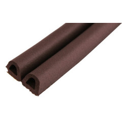 Уплотнитель KIM TEC D-профиль, коричневый 9х7,5мм (цена за 1м двойного)