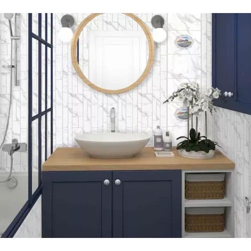 Панель ПВХ АЛЬТА ПВХ 8мм Каррара №638/1 2,7*0,25м термоперевод