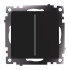 Переключатель 2-кл Катрин черный GLS10-7107-05