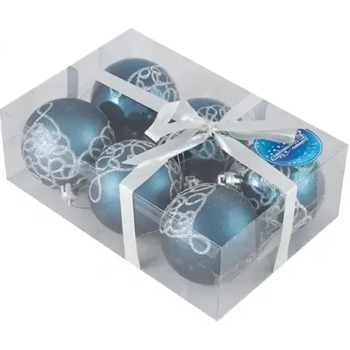 Шары новогодние ВОЛШЕБНАЯ СТРАНА набор 6шт. 