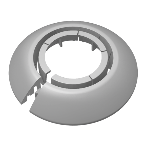 Обвод для труб Ф25-34мм серебристый 