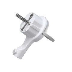 Вилка 2P+E UNIVERSAL 16А белая плоская (509968)