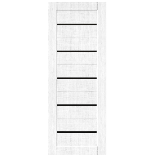 /Дверное полотно Мода-22 ДГ 70 Snow Melinga, покрытие Эко Шпон (BRAVO) (локабель черное)(153-1360)
