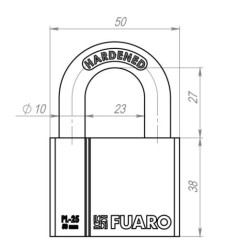 Замок навесной FUARO PL-2550 (26393)