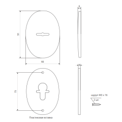 Накладка под сувал.ключ DP-S-10 G (со шторкой) (8681)