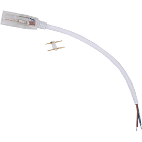 Коннектор для LED ленты ECOLA 220V 14x7 с муфтой и разъемом IP68 SCJN14ESB (563122)