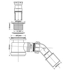 Сифон для душевого поддона MCALPINE MRS2CB