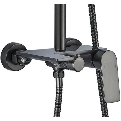 Душевая стойка EVA GOLD Vesta FS12GR-PVD оружейная сталь, латунь