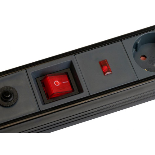 Фильтр сетевой Stekker 4 роз. 16A 5м черный HM22-41-05 Techno 50158