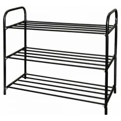 Полка для обуви Nika 3 секции, 79х33х59 см, черная (ЭТК3/Ч)