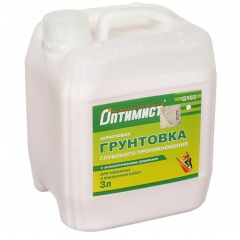 Грунт ОПТИМИСТ G 103 универсальный акриловый глуб/проник. 3л