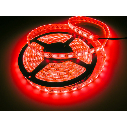 Светодиодная лента 24V Ecola 60Led 14,4W IP20 красный SMD5050 5м S2DR14ESB