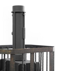 Дымоход труба чугунная стартовая L-0,5м Ф115мм крашеная