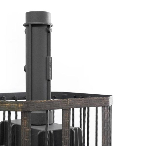 Дымоход труба чугунная стартовая L-0,5м Ф115мм крашеная