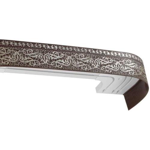 Карниз Ле-Гранд Прима 2,0м (3ряд) темный дуб с поворотами (3)