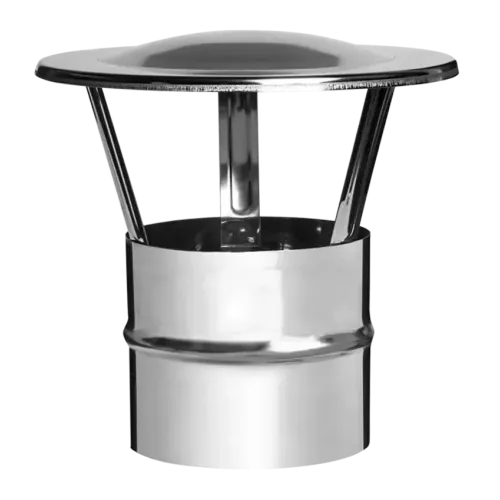 Дымоход зонт-К 0,5мм Ф100 нержавеющая сталь (Феррум)