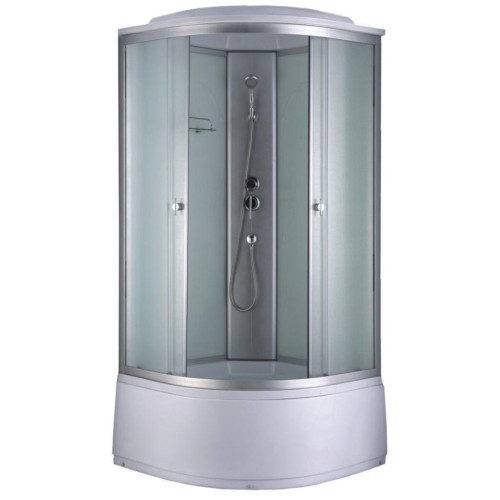 Душевая кабина ДАНА 90х90х210см выс. поддон, белое заднее стекло, 870 W