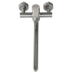 Смеситель для ванны EVA GOLD Монтес с лейкой и шлангом, нержавейка