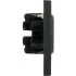 Розетка 2-ая 2P ЭМИЛИ шторки черный RST16-5116-05