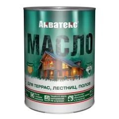Масло Акватекс  для террас, лестниц, полов Бесцветный 0,75л