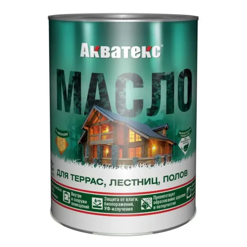 Масло Акватекс  для террас, лестниц, полов Бесцветный 0,75л