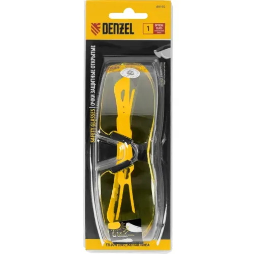 Очки защитные Denzel желтые (89192)