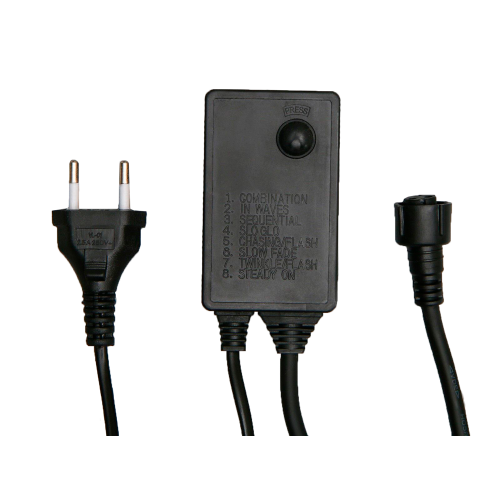 Блок питания для уличных гирлянд LUAZON LIGHTING (1080320) УМС 3W, до 8000 светодиодов, тёмная нить, 8 режимов, 220 В