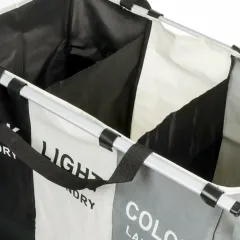 Корзина для белья 65х39х60 см прямоугольная, 3 секции (Y6-10753)