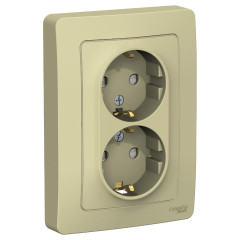 Розетка 2-ая 2P+E BLANCA защ. шторки беж. SchE BLNRS001127