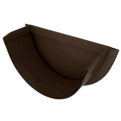 Водосток металлический (RAL 8017) Заглушка левая 110мм