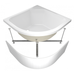 Поддон акриловый ТРИТОН 90х90х45см полукруглый ПД5