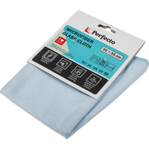 Салфетка PERFECTO LINEA микрофибра 35х35см чистое окно (45-350111)